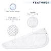 Picture of SimpleField 2 Pack Microfiber Hair Towel Wrap for Women, Anti Frizz Quick Drying Hair Turban for All Hair Style, Absorbent and Lightweight (Bright White)