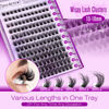 Picture of Pawotence Lash Clusters Wispy Eyelash Clusters 144pcs Individual Lashes 10-18mm Lash Extension DIY False Eyelashes Full Soft Cluster Eyelash Extensions