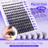 Picture of Pawotence Lash Clusters Wispy Cluster Eyelash Extensions 144pcs Individual Lashes 10-18mm Lash Extension DIY False Eyelashes Soft Comfortable Eyelash Clusters with Thin Band