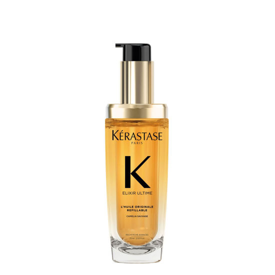 Picture of NEW KERASTASE Elixir Ultime Refillable L'Huile Original Hair Oil | Hydrating Oil Serum to Smooth Frizz and Add Shine | With Wild Camellia | Strengthens and Provides Heat Protection | All Hair Types