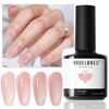 Picture of Modelones Nude Gel Nail Polish, 15 ML Jelly Natural Pink Translucent Color Soft off UV Light Cure Sheer Gel Polish for Jelly Nail Art DIY Manicure Gift Clean Girl Nails