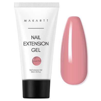 Picture of Makartt Poly Nail Gel-50ML Builder-Elegant Colored for Extension Strengthener 3D Diy,Resistent Hard Gel, Large Capacity Manicure Design Home Salon-Mauve Pink