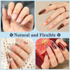 Picture of Luckyfairy Medium Gel x Coffin Nail Tips, 240pcs Soft Gel Pre-Shaped Acrylic Fake Nails, Half Matte Full Cover Clear Press on Flase Nail Tips for Extension Nail Manicure Home DIY 12 Sizes Gelly Tips