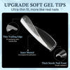 Picture of Luckyfairy Medium Gel x Coffin Nail Tips, 240pcs Soft Gel Pre-Shaped Acrylic Fake Nails, Half Matte Full Cover Clear Press on Flase Nail Tips for Extension Nail Manicure Home DIY 12 Sizes Gelly Tips