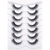Picture of Pooplunch False Eyelashes Fluffy Natural Cat Eye Look Wispy Extensions Fake Eyelashes Faux Mink Lashes 7 Pairs Pack