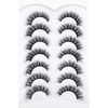 Picture of Pooplunch False Eyelashes Fluffy Cat Eye Look Wispy Fake Eyelashes Faux Mink Lashs 7 Pairs Pack