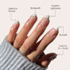 Picture of Glamnetic Press On Nails - French Pearl | Short Almond French Tip Nails with Pearl Accents, Reusable Stick On Fake Nails with Glue | Love In Bloom Valentine’s Nails | 15 Sizes - 30 Nail Kit with Glue