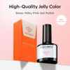 Picture of modelones Jelly Gel Nail Polish, 15 ML Neutral Sheer Milky White Nude Pink Gel Polish Translucent Soak off LED Nail Gel DIY Manicure 2024 New Nail Trend Nail Polish Gift for Girls Women