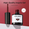 Picture of modelones Burgundy Red Gel Nail Polish,15 ML Christmas Red Gel Nail Polish Winter Sparkle Red Nail Polish New Year Shades Shopping Gel Polish Soak Off LED Halloween Nail Art Gel DIY Salon Gift
