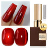 Picture of Double Rhythm 0.5 OZ Cat Eye Gel Polish with Magnet 15ML Holographic Glitter Shimmer Translucent Jelly Color Magnetic Nail Polish Salon DIY at Home (Blood Red-MC1046)