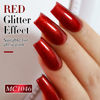 Picture of Double Rhythm 0.5 OZ Cat Eye Gel Polish with Magnet 15ML Holographic Glitter Shimmer Translucent Jelly Color Magnetic Nail Polish Salon DIY at Home (Blood Red-MC1046)