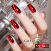 Picture of Double Rhythm 0.5 OZ Cat Eye Gel Polish with Magnet 15ML Holographic Glitter Shimmer Translucent Jelly Color Magnetic Nail Polish Salon DIY at Home (Blood Red-MC1046)