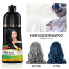 Picture of Herbishh Hair Color Shampoo - Magic Long-Lasting Hair Dye for Gray Hair Coloring in Minutes - 500 Ml - 3-In-1 Ammonia-Free Formula (Blue Black)