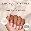 Picture of Glamnetic Press On Nails - All Time Love | Short Almond Nails with French Tips and Leaf Accents, Reusable Stick On Fake Nails | Love In Bloom Valentine’s Nails | 15 Sizes - 30 Nail Kit with Glue