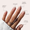 Picture of Glamnetic Press On Nails - All Time Love | Short Almond Nails with French Tips and Leaf Accents, Reusable Stick On Fake Nails | Love In Bloom Valentine’s Nails | 15 Sizes - 30 Nail Kit with Glue