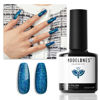 Picture of modelones Gel Nail Polish, 15 ML Chameleon Blue Gel Polish Holographic Nail Polish Blue Shimmer Rainbow Glitter Gel Polish Soak Off LED Winter Nail Art Gel DIY Salon Gift