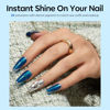 Picture of modelones Gel Nail Polish, 15 ML Chameleon Blue Gel Polish Holographic Nail Polish Blue Shimmer Rainbow Glitter Gel Polish Soak Off LED Winter Nail Art Gel DIY Salon Gift