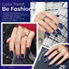Picture of modelones Cat Eye Gel Nail Polish 6 Colors Black Blue Purple Glitter Gel Nail Polish Dark Blue Chameleon Sparkle Shimmer Gel polish with Magnet Soak Off Led Nail Art DIY Salon Gifts For Women Girl