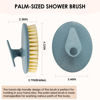 Picture of INNERNEED Food-Grade Soft Silicone Body Scrubber Shower Brush Handheld Cleansing Skin Brush, with PP Shower Brush for Exfoliating, Cellulite Treatment