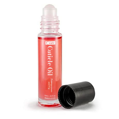 Picture of C CARE Pomegranate and Fig Roll-On Cuticle Oil | Natural Revitalizing Hydrating Nail Oil | Repaires Cuticles Overnight | Remedy For Damaged Skin And Thin Nails | Paraben Cruelty Free Formula | 10ml