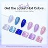 Picture of Modelones Gel Nail Polish Set 6 Colors Blue Pink Purple Glitter Gel Nail Polish Chameleon White Sparkle Shimmer Reflective Glitter Gel Polish Soak Off UV Spring Nail Art DIY Salon Gifts For Women Girl