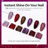 Picture of modelones Gel Nail Polish Set 6 Colors Red Burgundy Brown Purple Glitter Gel Nail Polish Color Changing Sparkle Shimmer Gel Polish Kit Soak Off UV Nail Art DIY Salon Gifts For Women Girl