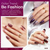 Picture of modelones Gel Nail Polish Set 6 Colors Red Burgundy Brown Purple Glitter Gel Nail Polish Color Changing Sparkle Shimmer Gel Polish Kit Soak Off UV Nail Art DIY Salon Gifts For Women Girl