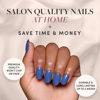Picture of Glamnetic Press On Nails - Regal Blue | Opaque Dark, Moody Blue Short Round False Nails, Reusable Stick On Fake Nails with Glue | Salon Quality | 12 Sizes - 30 Nail Kit