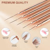 Picture of Artdone Metallic Nail Art Pens, Liner Brushes Set, 5PCS Copper Color Nail Tools For Long Lines, Thin Details, Fine Drawing, Liner Brush UV Gel Polish Painting Nail Design Sizes 5/8/12/20/25mm