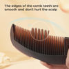 Picture of Dandruff Comb Self-cleaning, Scalp Care Massage Energy Comb, Plastic Wide Hollow Tooth Button Comb for Scalp Exfoliation with Gua Sha Handle for Healthier Scalp and Hair Growth for Women Men Kids