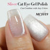 Picture of Double Rhythm 0.5 OZ Cat Eye Gel Polish with Magnet 15ML Holographic Glitter Shimmer Translucent Jelly Color Magnetic Nail Polish Salon DIY at Home (MC1019)
