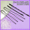 Picture of Teenitor 300pcs Hair Pins Bobby Pins Black, 100 Black Bobby Pins 100 Hair Pins for Women and 100 Clear Hair Bands Kit, Black Hair Pins for Buns 2" 2.36" and Black Bobby Pins 2" 2.75"