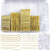 Picture of Teenitor 300pcs Blonde Bobby Pins Hair Pins 100 Bobby Pins Blonde Hair,100 Hair Pins for Women 100 Hair Bands Kit, Blonde Bobby Pins for Hair Hair Pins for Buns 2" 2.36" Bobby Pins Blonde 2" 2.75"