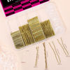 Picture of Teenitor 300pcs Blonde Bobby Pins Hair Pins 100 Bobby Pins Blonde Hair,100 Hair Pins for Women 100 Hair Bands Kit, Blonde Bobby Pins for Hair Hair Pins for Buns 2" 2.36" Bobby Pins Blonde 2" 2.75"