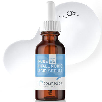 Picture of Cosmedica Skincare Hyaluronic Acid Serum with Vitamin B5 - Intense Hydration, Anti-Aging, Non-Greasy, Paraben Free, Face Serum - 1oz
