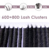 Picture of Lash Clusters Lash Extensions 280 Pcs Individual Lashes DIY Eyelash Extensions 10-16mm Length Mix Cluster Lashes Soft Natural for Makeup at Home - 60D+80D