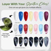 Picture of modelones Cat Eye Gel Nail Polish, 15 ML Glitter Green Gel Polish with Magnet Christmas Series Fall Winter Nail Gel Polish Soak Off Led Reflective Nail Art Gel Manicure Salon DIY Gifts