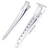 Picture of 24 Packs Duck Bill Clips, Bantoye 3.35 Inches Rustproof Metal Alligator Curl Clips with Holes for Hair Styling, Hair Coloring, Matte Silver