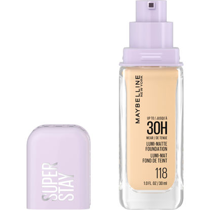 Picture of Maybelline Super Stay Lumi-Matte Foundation, Lightweight and Buildable Full Coverage Foundation Makeup For Up To 30HR Wear, 125, 1 Count