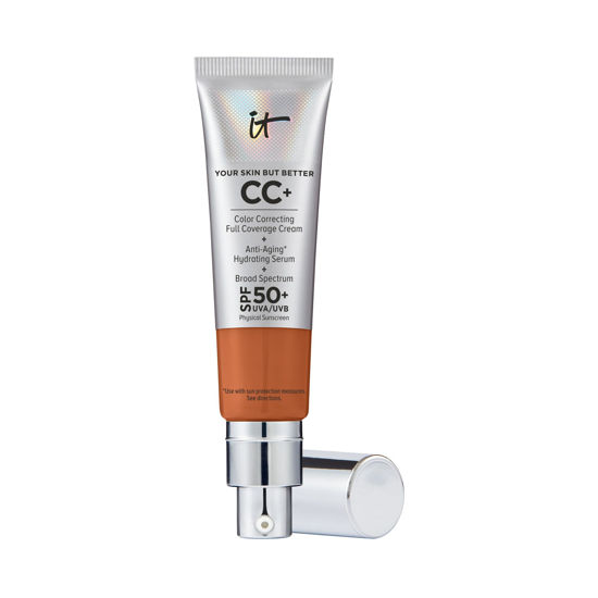 Picture of IT Cosmetics Your Skin But Better CC+ Cream, Rich Cool - Color Correcting Cream, Full-Coverage Foundation, Hydrating Serum & SPF 50+ Sunscreen - Natural Finish - 1.08 fl oz