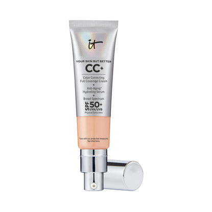 Picture of IT Cosmetics Your Skin But Better CC+ Cream, Light Cool - Color Correcting Cream, Full-Coverage Foundation, Hydrating Serum & SPF 50+ Sunscreen - Natural Finish - 1.08 fl oz