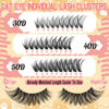 Picture of Cat Eye Lash Clusters Wispy Eyelash Clusters 30D+40D+50D Individual Lashes 400pcs Light & Right Cluster Eyelash Extensions D Curl Lash Extension 8-18mm Natural Lashes Clusters for Beginners
