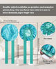 Picture of Satin Bonnet Silk Bonnet for Sleeping Silk Sleep Cap Double Layer Hair Bonnet with Elastic Tie Band for Curly Hair Night Cap (Peacock Green+Wheat Green)