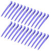 Picture of 24 Packs Duck Bill Clips, Bantoye 3.35 Inches Rustproof Metal Alligator Curl Clips with Holes for Hair Styling, Hair Coloring, Bright Purple