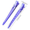 Picture of 24 Packs Duck Bill Clips, Bantoye 3.35 Inches Rustproof Metal Alligator Curl Clips with Holes for Hair Styling, Hair Coloring, Bright Purple