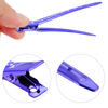 Picture of 24 Packs Duck Bill Clips, Bantoye 3.35 Inches Rustproof Metal Alligator Curl Clips with Holes for Hair Styling, Hair Coloring, Bright Purple