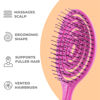 Picture of Ninabella Mini Spiral Wet Brush - Wet Hair Brush Detangler for Women - Pro Shower Wetbrush for Curly or Thick Hair - Vent Brush - Small Travel Detangling Hairbrushes - Pink