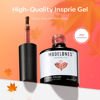 Picture of modelones Gel Nail Polish, 15 ML Orange Gel Polish Nude Brown Shimmer Glitter Orange Nail Polish Gel Winter Nails Soak OFF LED Gel Nail Manicure Nail Art Gel DIY Salon