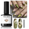 Picture of modelones Cat Eye Gel Nail Polish, 15 ML Glitter Green Gel Polish with Magnet Christmas Sparkle Galaxy Series Fall Winter Nail Gel Polish Soak Off Led Reflective Nail Art Gel Manicure Salon DIY Gifts