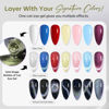 Picture of modelones Cat Eye Gel Nail Polish, 15 ML Glitter Green Gel Polish with Magnet Christmas Sparkle Galaxy Series Fall Winter Nail Gel Polish Soak Off Led Reflective Nail Art Gel Manicure Salon DIY Gifts